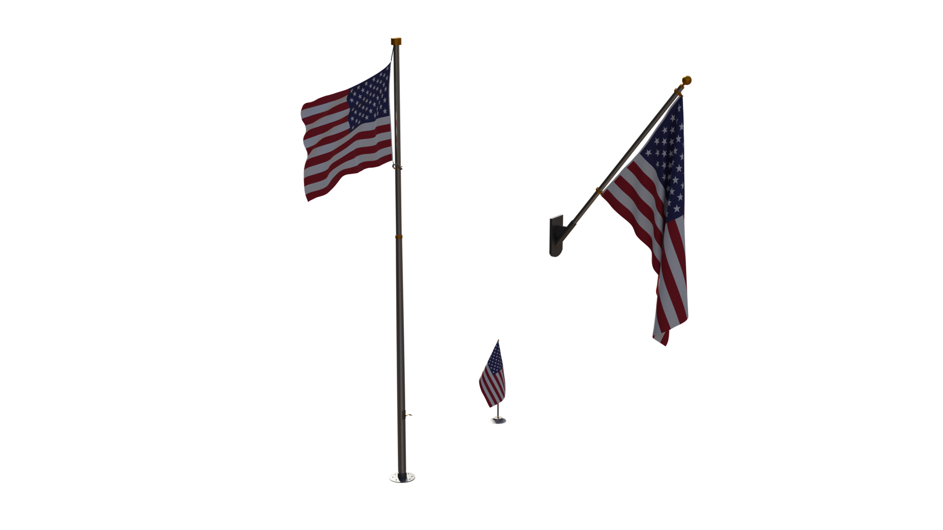 3D Flags Of USA - TurboSquid 2059950