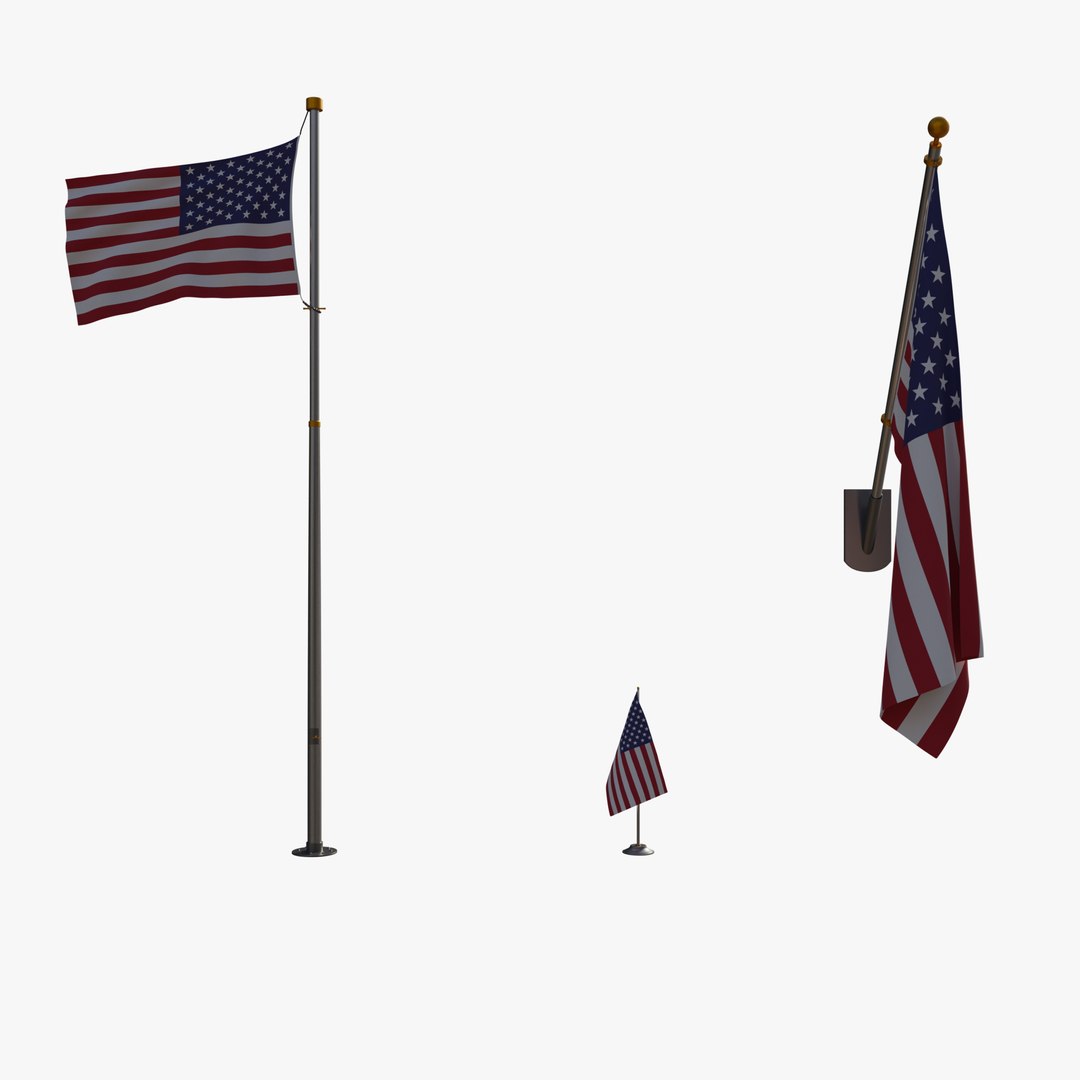 3D Flags of USA - TurboSquid 2059950