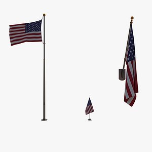 3D Flags of USA