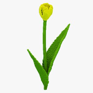 Tulip Voxel 3d icon model