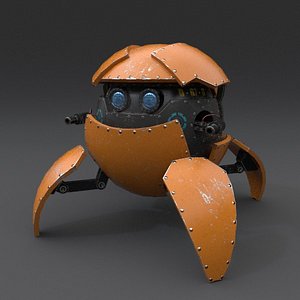 3d rigged sphere robot