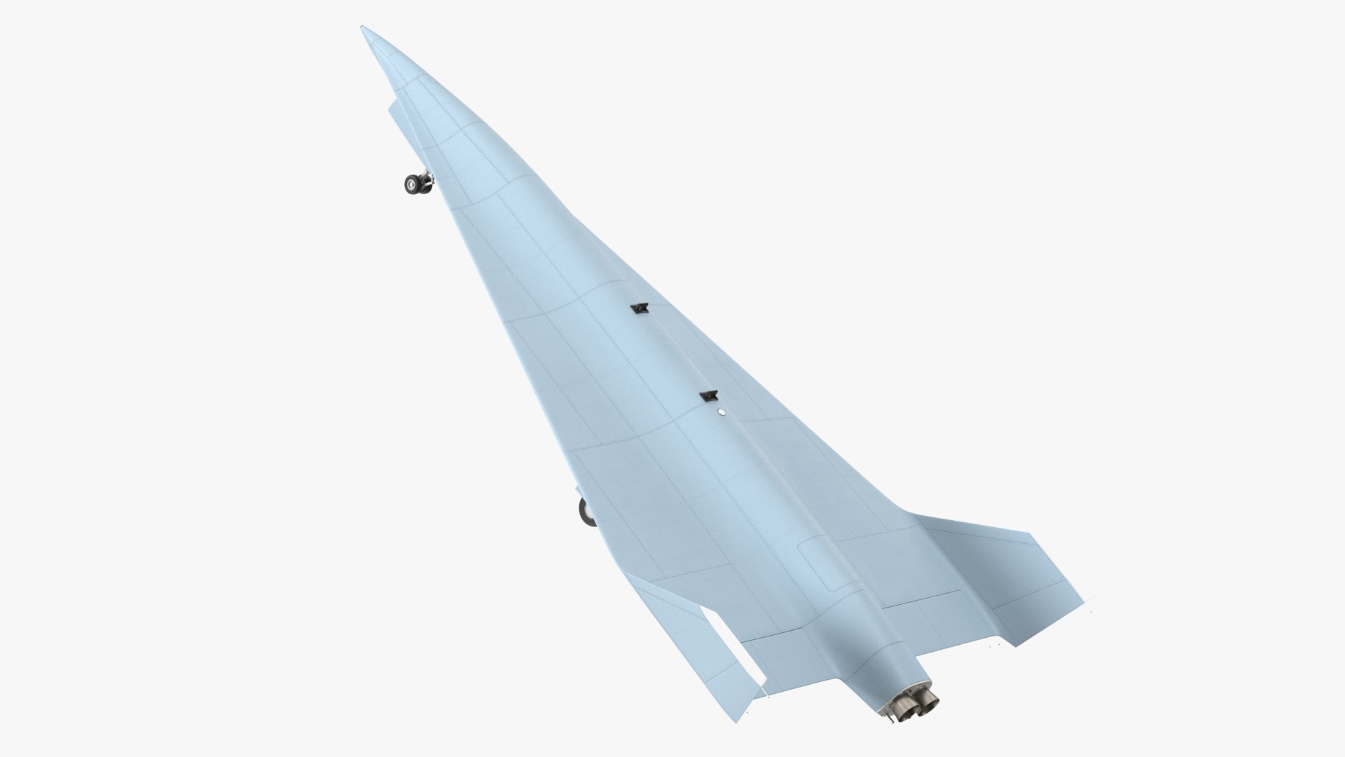 Hypersonic Surveillance Drone Rigged 3D model preview