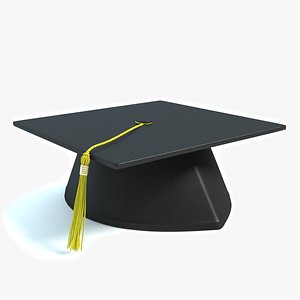 graduation cap 3d model