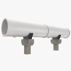Pipeline Low Poly 3D Model