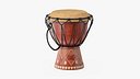 African Drum with Folk Motif