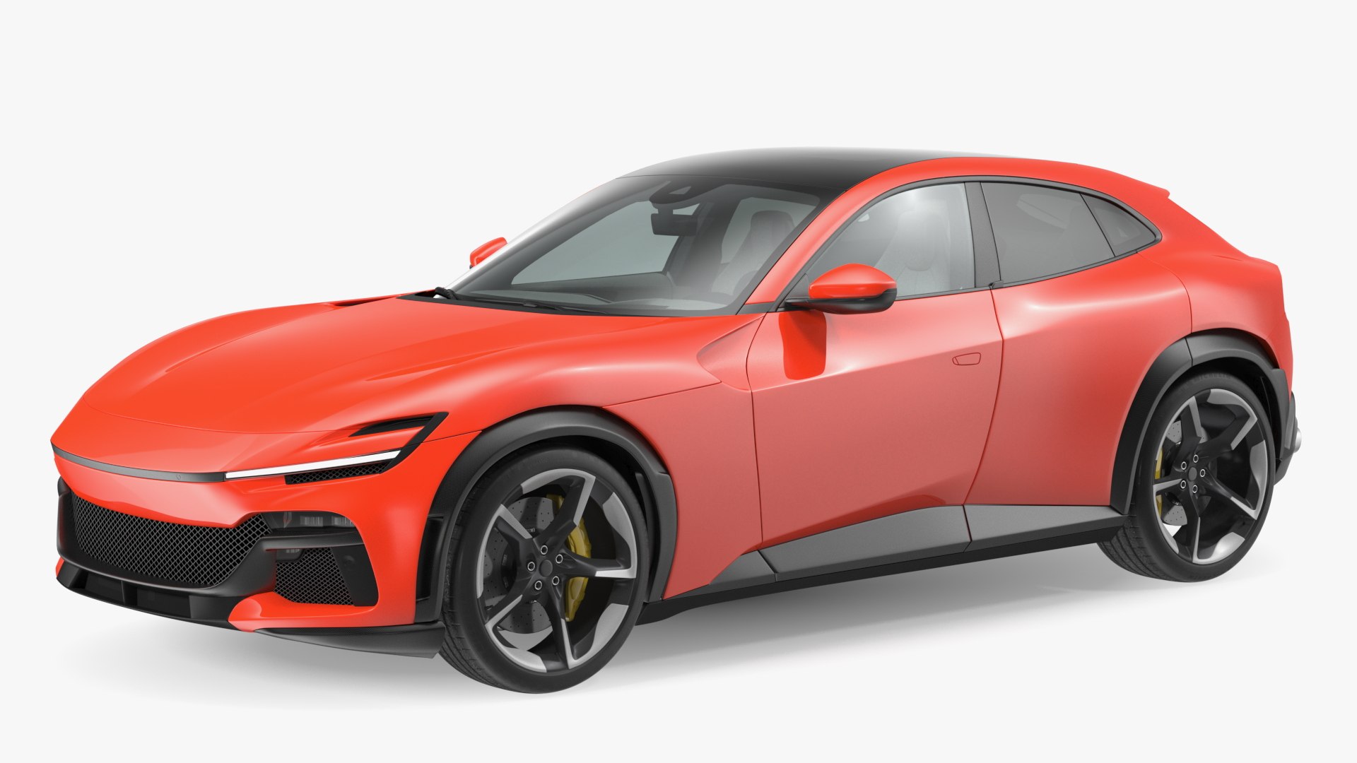 Red Extreme Crossover Sports Car 3D model preview