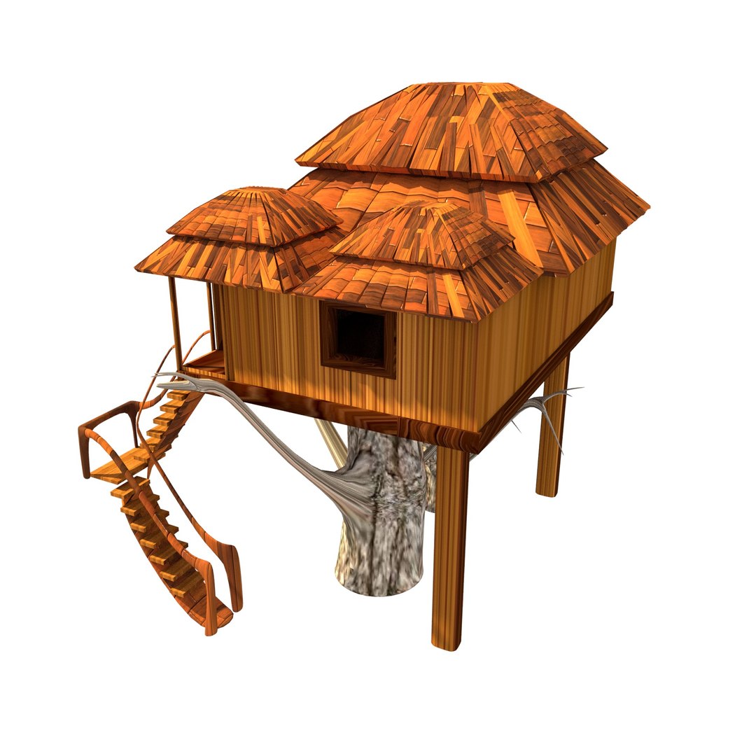 Large Tree House Banglow 3D Model - TurboSquid 1819928