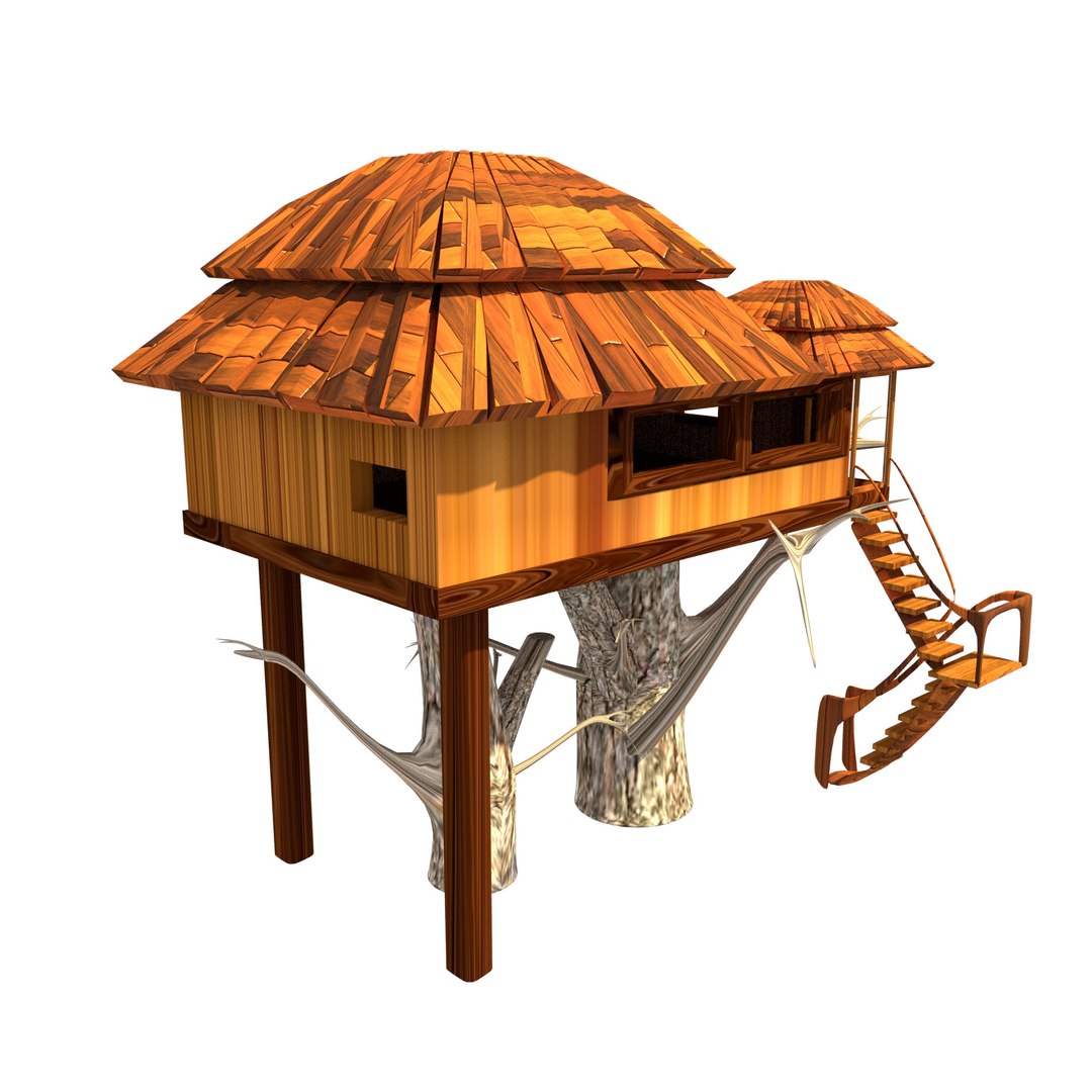 Large Tree House Banglow 3D Model - TurboSquid 1819928