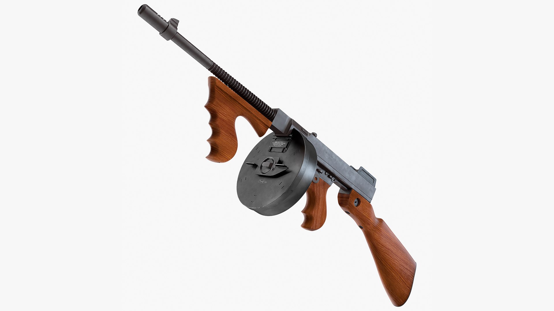 Thompson Submachine Gun 3D model preview