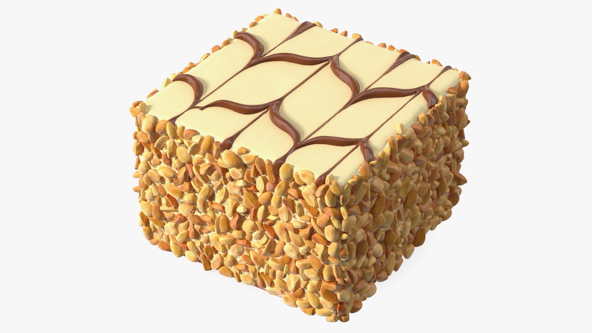 Mono Latte Cake 3D model preview