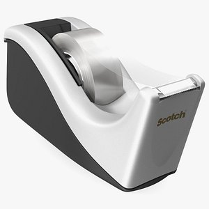 3D Scotch C60ST Desk Tape Dispenser Transparent model