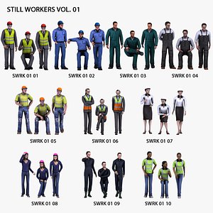 3D People 30 Still 3D Working People Vol 01