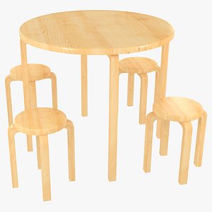 minimalist clear artek alvar aalto 3D model