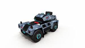 Low poly Army Scout Vehicle X1 with 4K PBR Texture