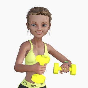 Fitness Sporty Girl Rigged