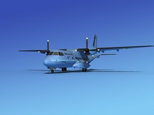 3d propellers casa cn-235 transport model