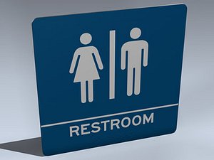 Restrooms Sign
