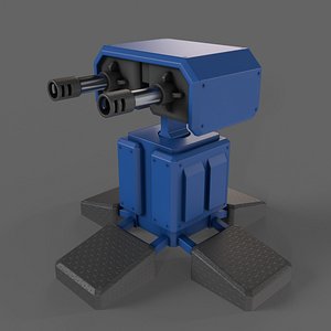 PBR Turret Gun 05 Blue