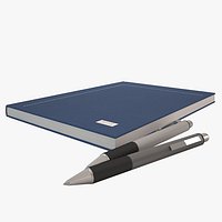 Notebook and pens