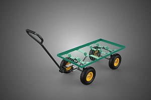 GREEN MESH PLATFORM TURNTABLE TROLLEY CART ROBUST CONSTRUCTION 4