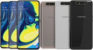 3D realistic samsung galaxy a80 model