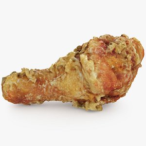 3D Fried Chicken Leg model