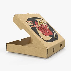 medium size open pizza 3D