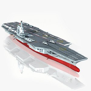 3D Chinese aircraft carrier CV 18 Fujian