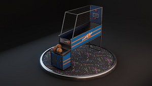 3D realistic hoops basketball arcade machine