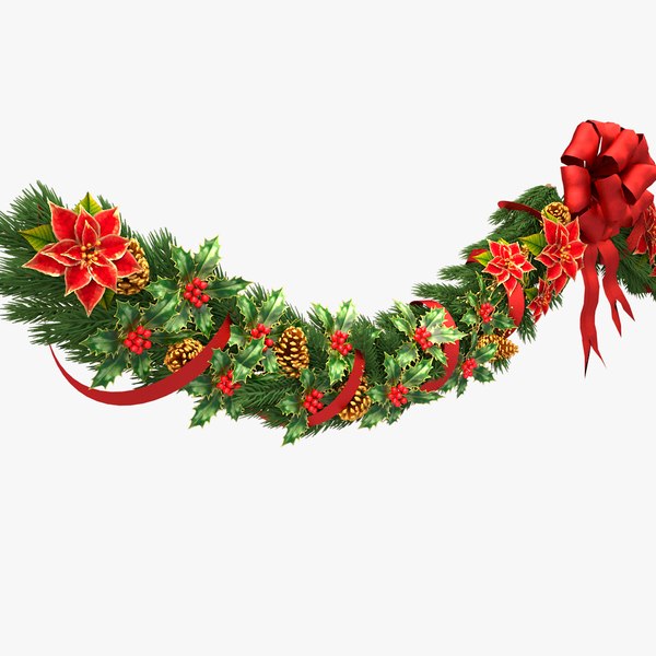 3d model christmas wreath v5