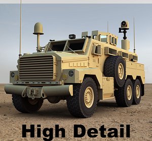 3d cougar 6x6 military model