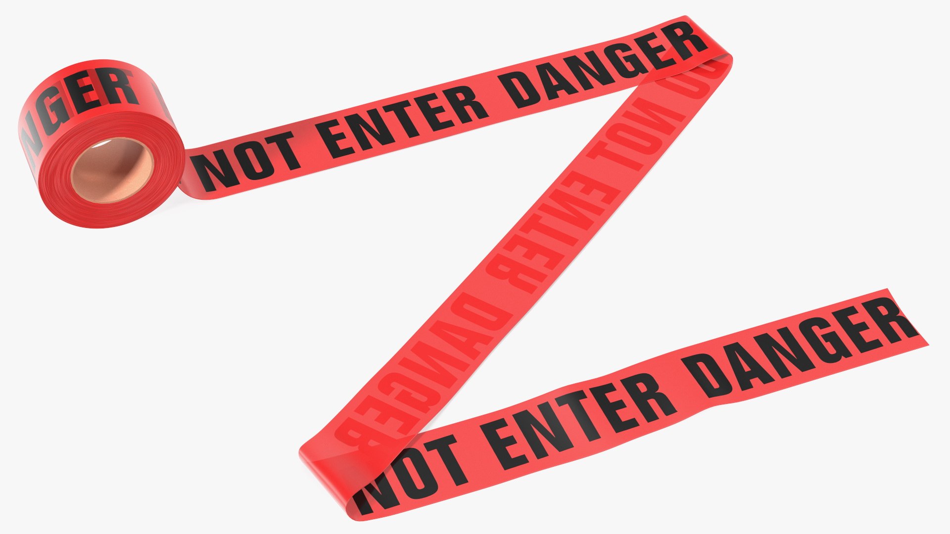 Barricade Tape Do Not Enter Red 3D model preview