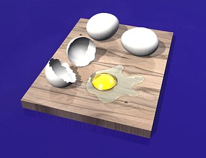 3d cracked eggs