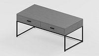 Gray Console Table with Two Drawers
