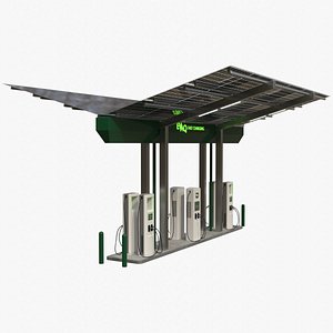 Solar Charging Station 1A 3D model
