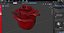 3D Rose Bud Red