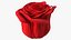 3D Rose Bud Red
