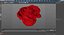 3D Rose Bud Red