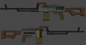 3D PKP Pecheneg  Weapons of the Russian Army -  Pecheneg  Low poly