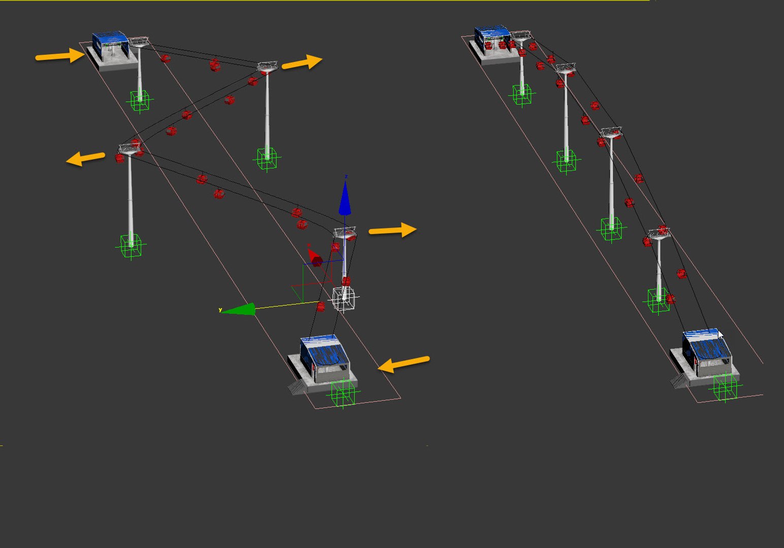 Ski lift cableway rigging animation model - TurboSquid 1416967