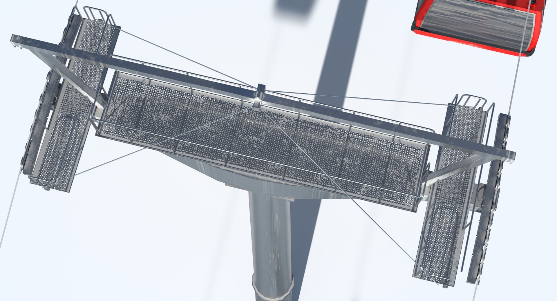 Ski lift cableway rigging animation model - TurboSquid 1416967