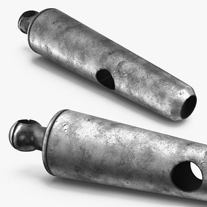 Vintage Law Enforcement Duty Whistle Silver 3D