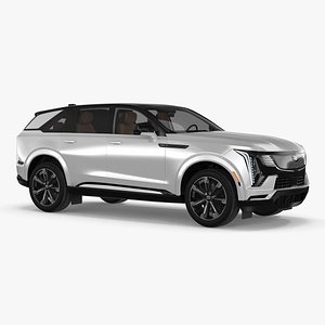 3D All-electric 2025 Cadillac Escalade IQ Summit White model