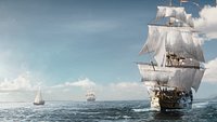 Spanish ship 3D asset. Sail Boat Sea