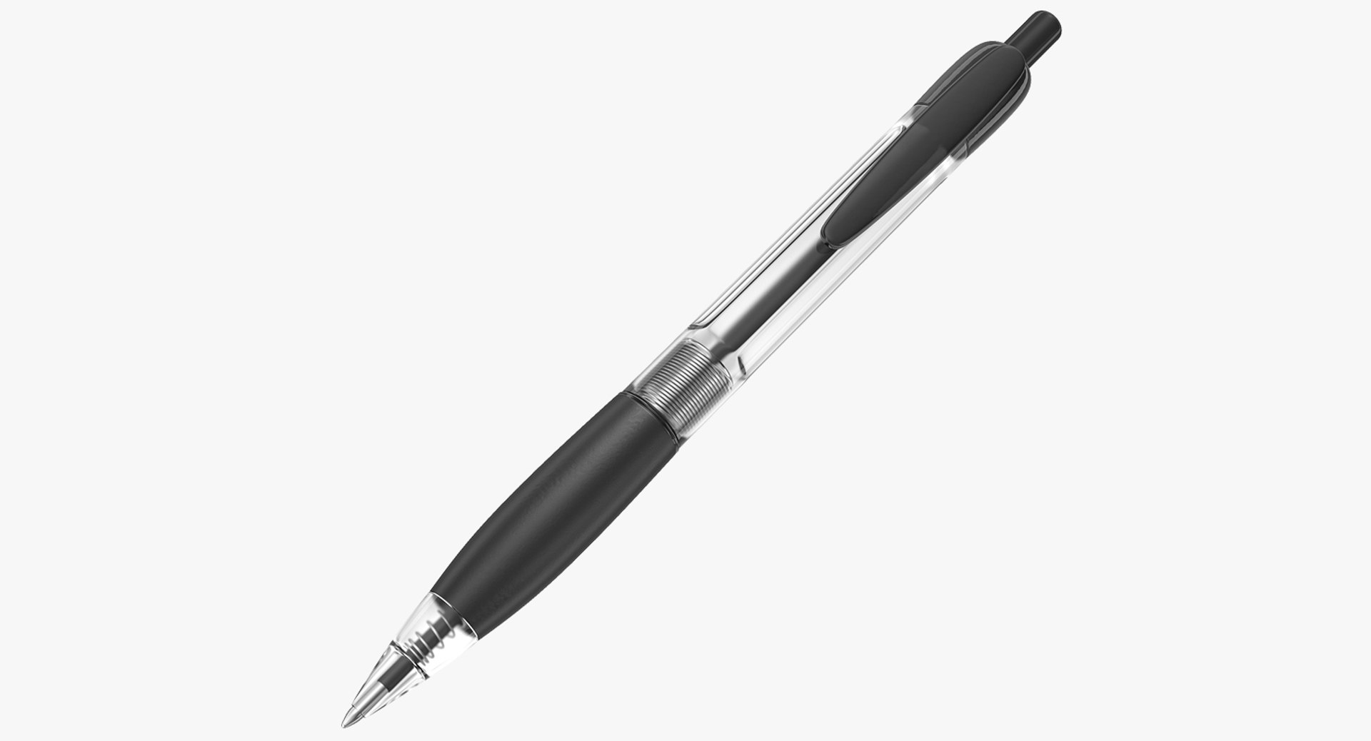 Ballpoint Retractable Pen 3D model preview