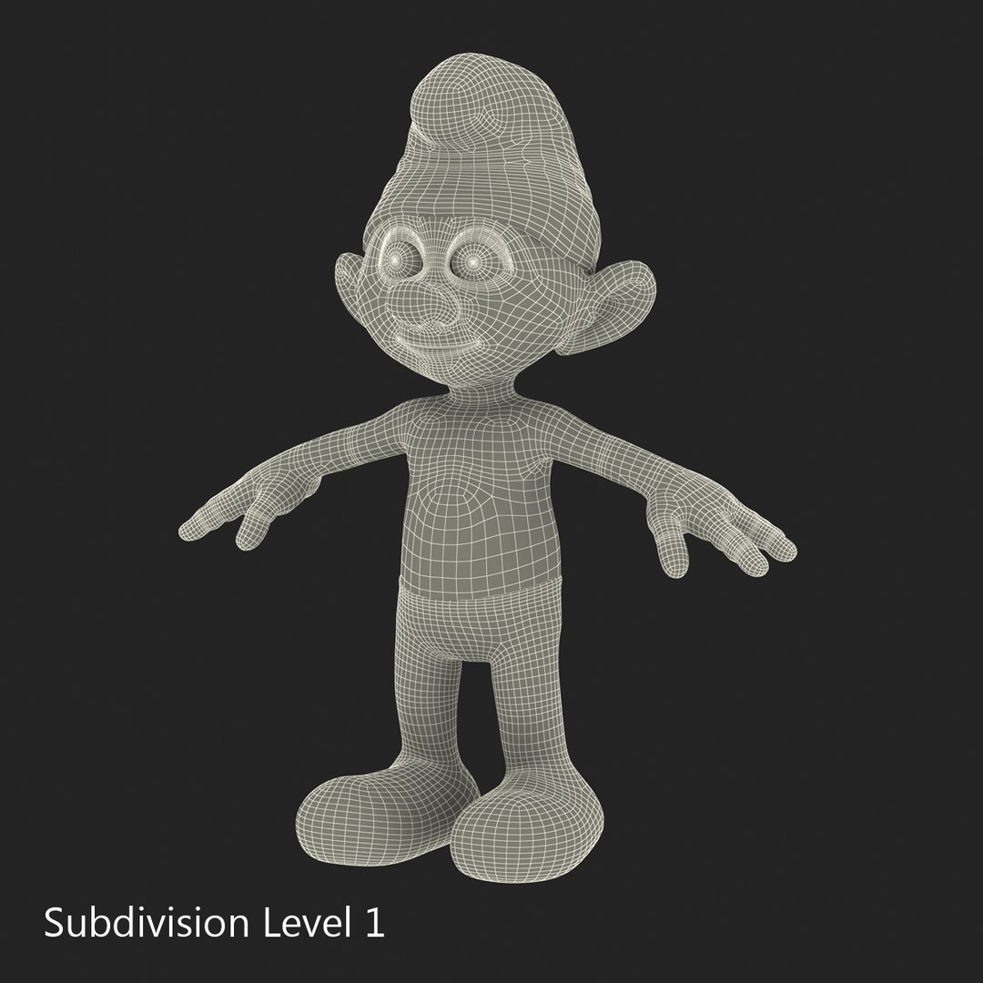 Smurf Realistic 3d Model