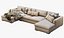 modena taper arm chaise 3D
