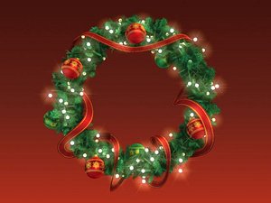 3d model christmas wreath