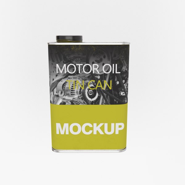 3D Motor Oil Square Can