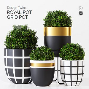 3D model designtwins pot design twins